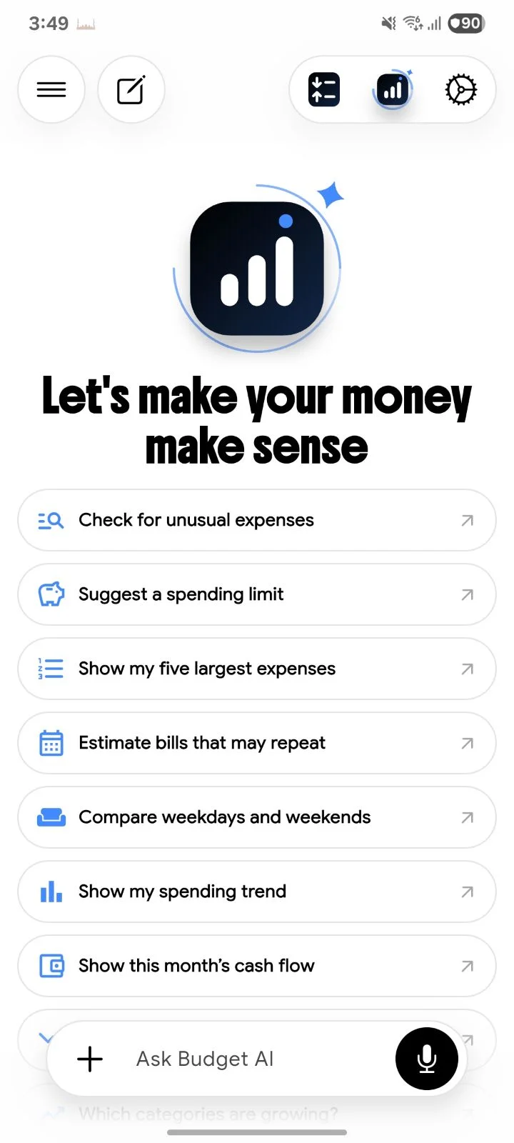 Budget AI: Log spending in a chat